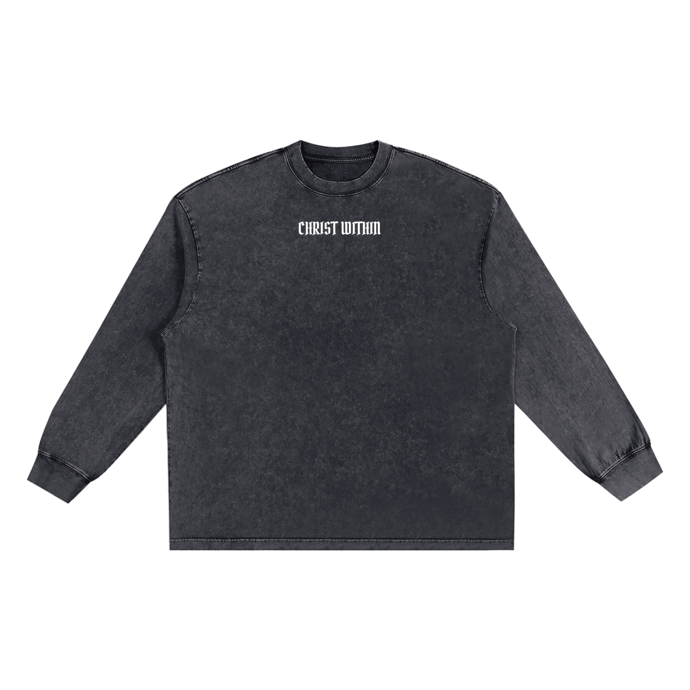 Snow Washed Oversize Long Sleeve T-shirt